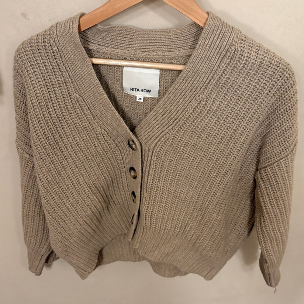 rita row sclater oatmeal wool sweater.